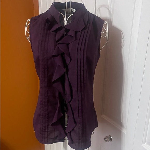 Cleo Purple Ruffle Blouse – XS Petite - Picture 2 of 11